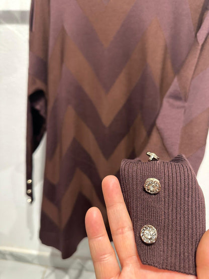 Zikzak Desen Merserize Triko