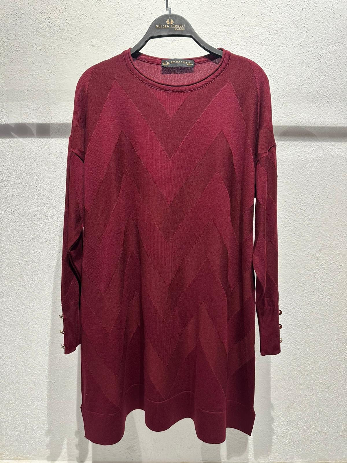 Zikzak Desen Merserize Triko