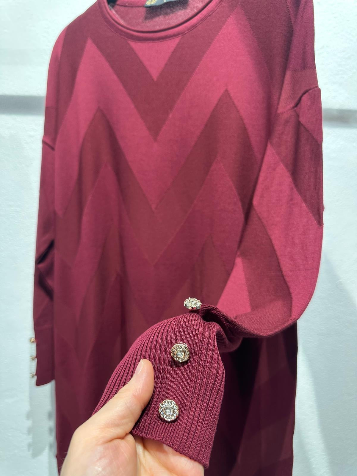 Zikzak Desen Merserize Triko