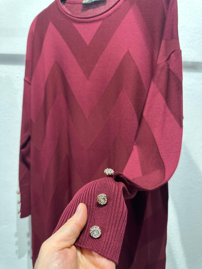 Zikzak Desen Merserize Triko