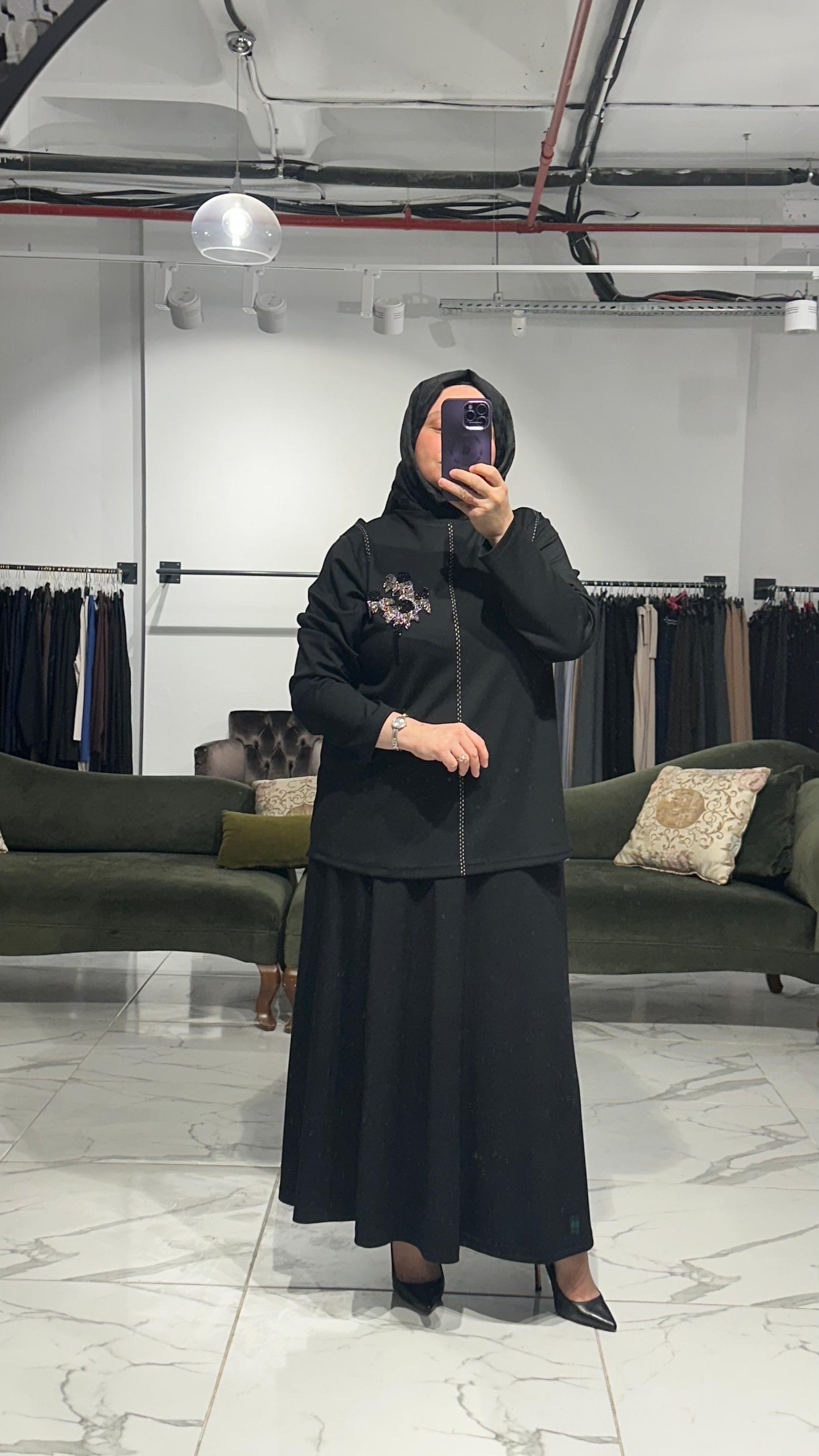 Oysho Kumaş Spor Dikişli Boncuk İşlemeli Takım