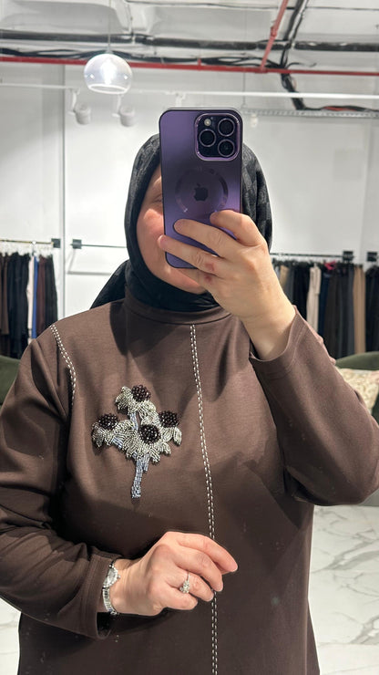 Oysho Kumaş Spor Dikişli Boncuk İşlemeli Takım