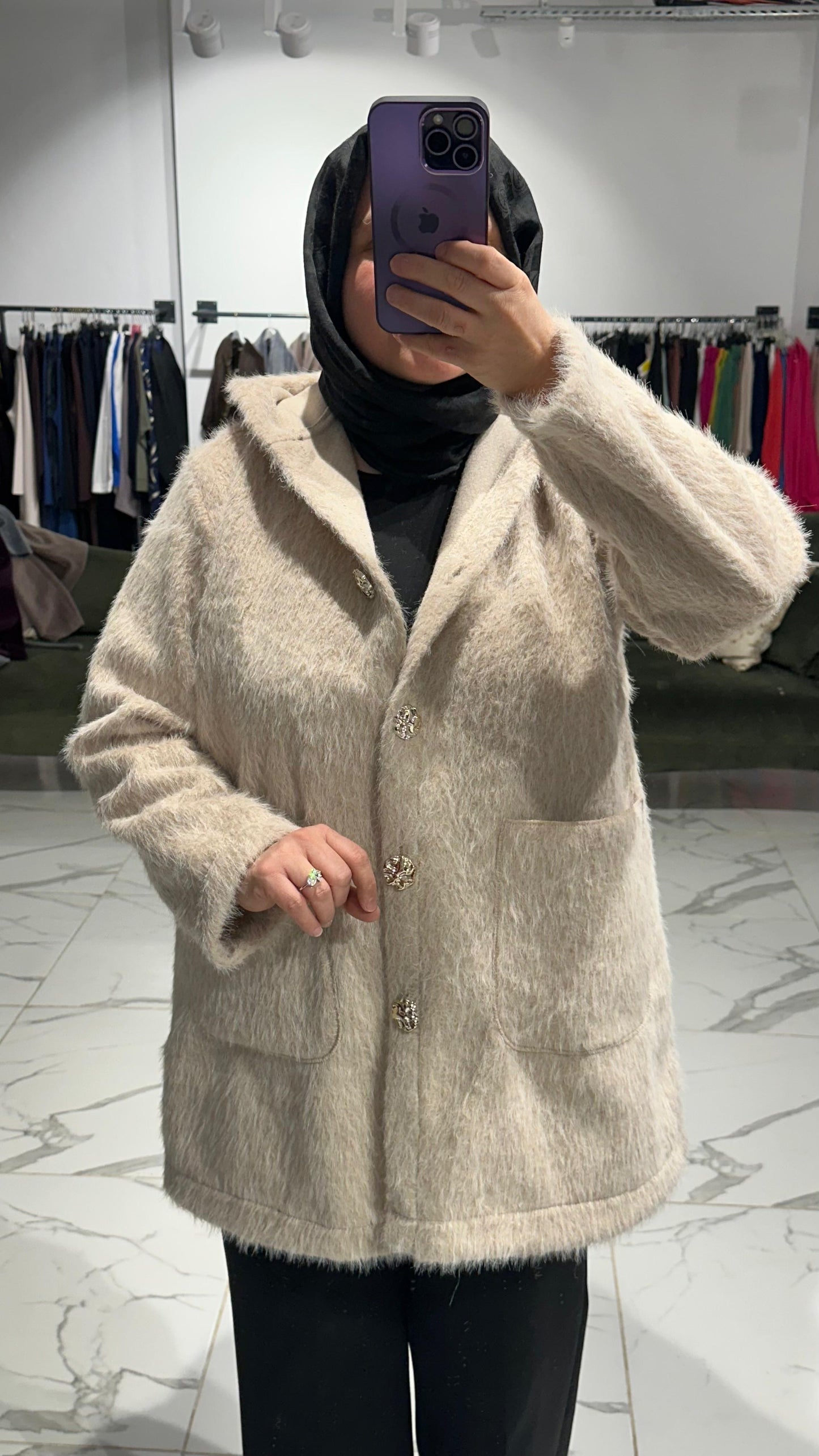 Kırçıllı Kumaş Spor Cepli Astarsız Kaban