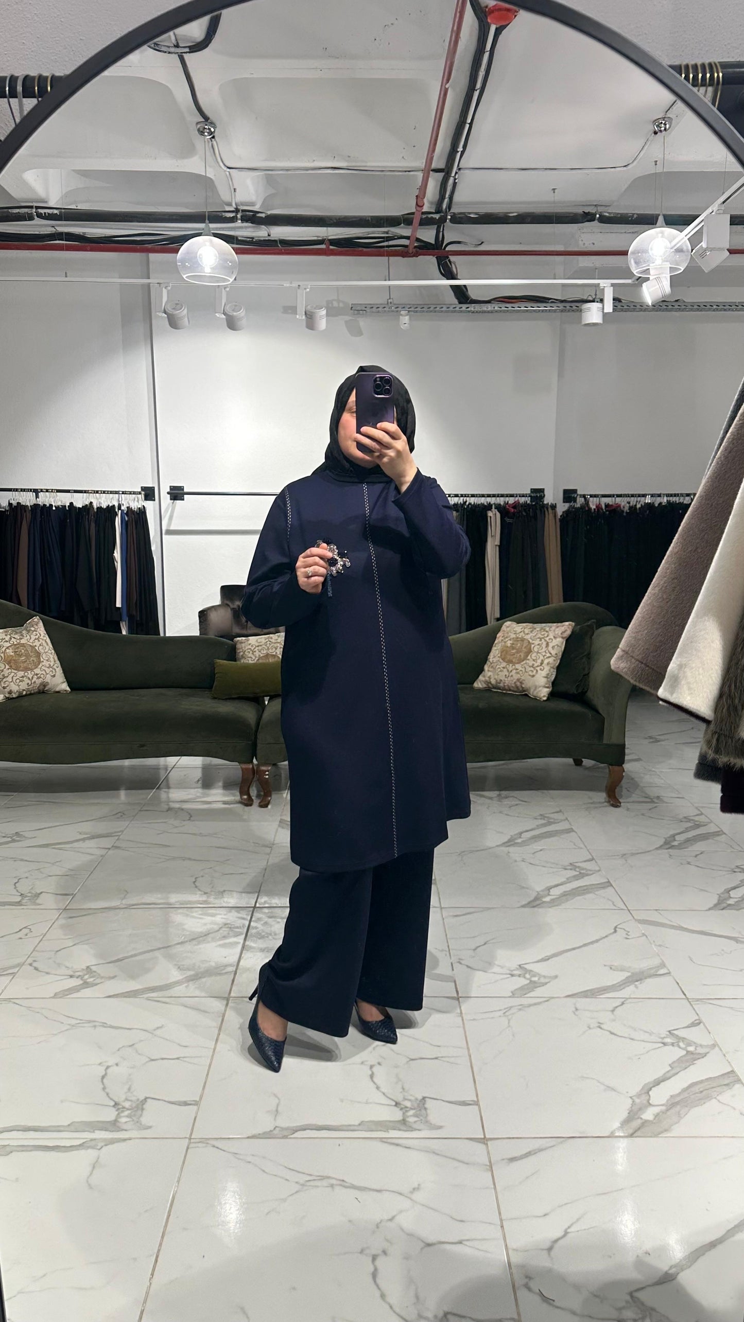 Oysho Kumaş Spor Dikişli Boncuk İşlemeli PantolonluTakım