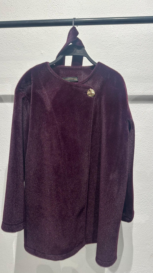 Tay Tüyü Yandan Kapama Astarlı Kaban