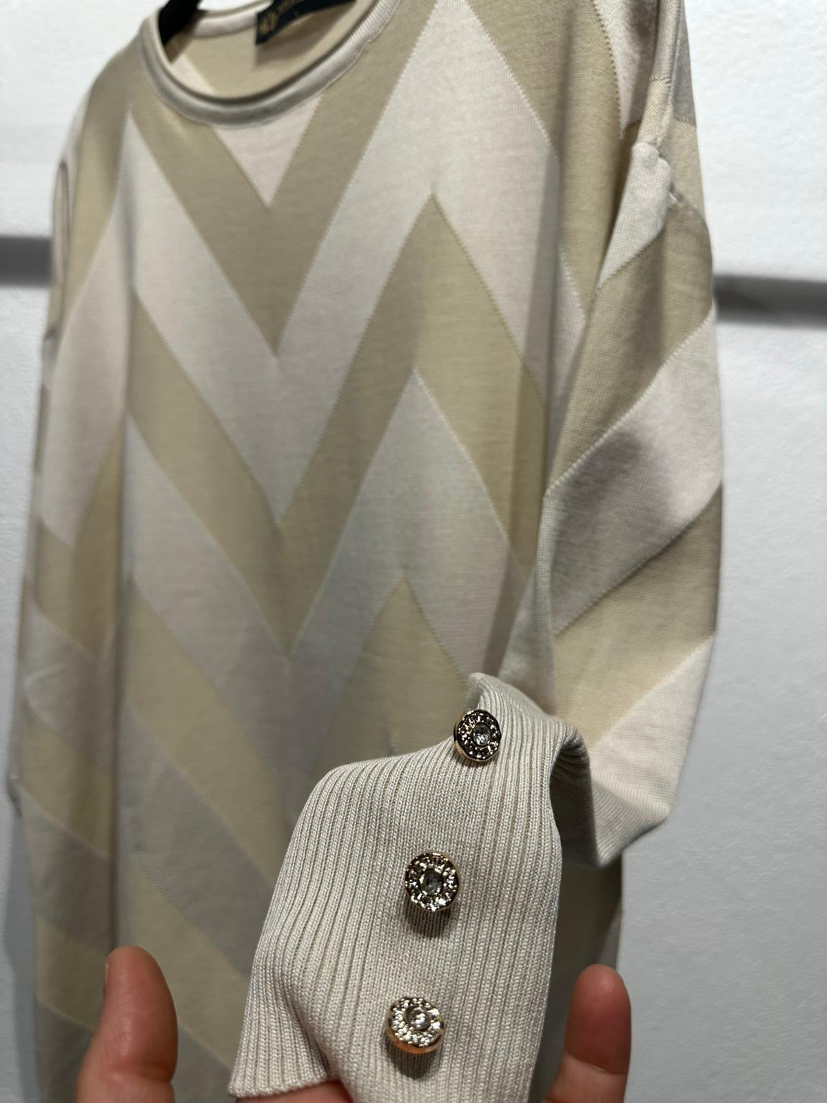 Zikzak Desen Merserize Triko