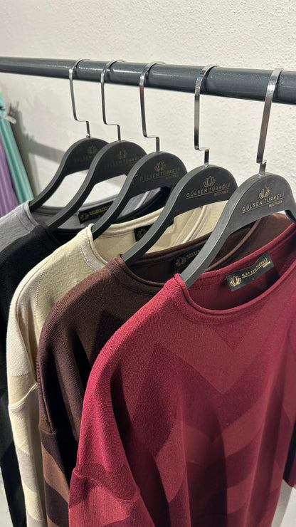 Zikzak Desen Merserize Triko