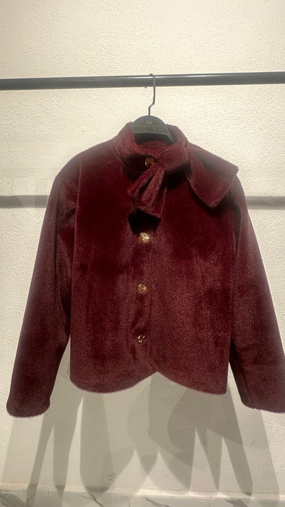 Tay Tüyü Yandan Fiyonk Detay Astarlı Kaban