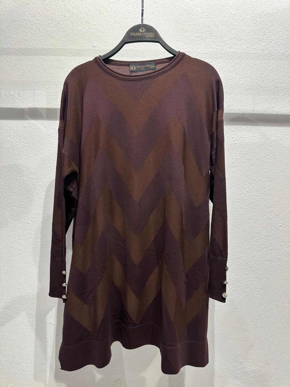 Zikzak Desen Merserize Triko