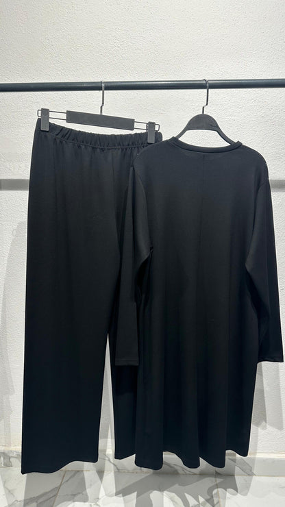 Oysho Kumaş Spor Dikişli Boncuk İşlemeli PantolonluTakım