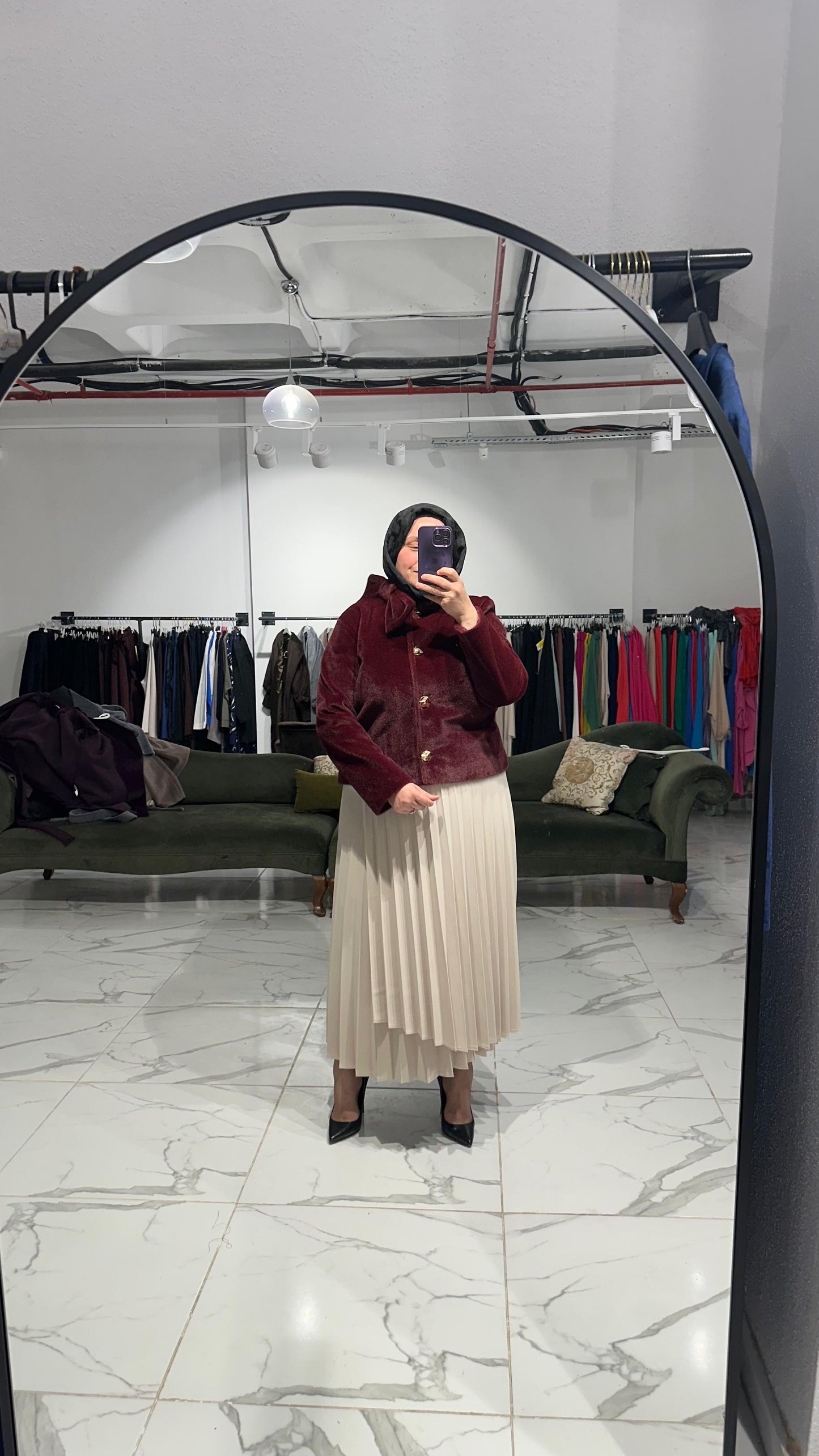 Tay Tüyü Yandan Fiyonk Detay Astarlı Kaban