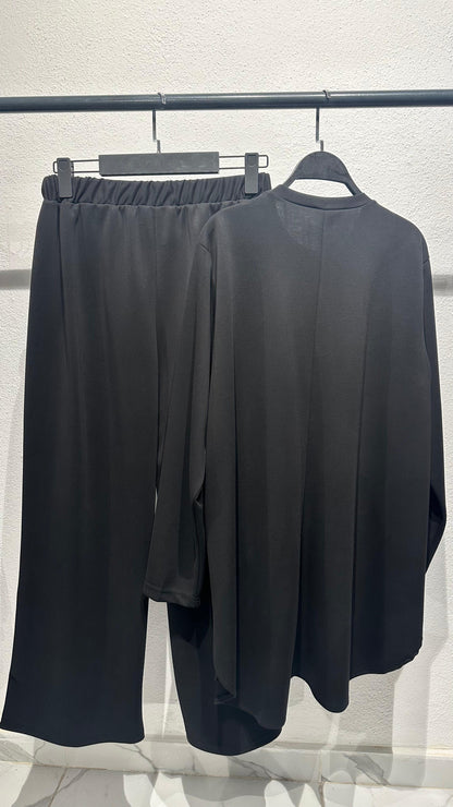 Yanı Kapaklı Ön Düğme Detay Pantolon Takım