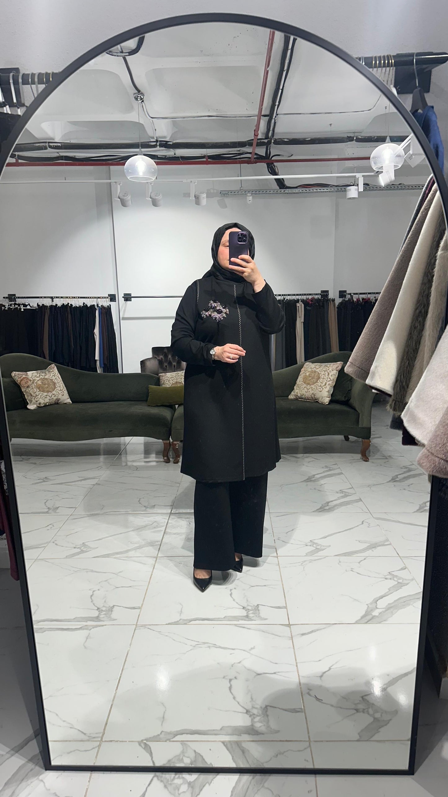 Oysho Kumaş Spor Dikişli Boncuk İşlemeli PantolonluTakım