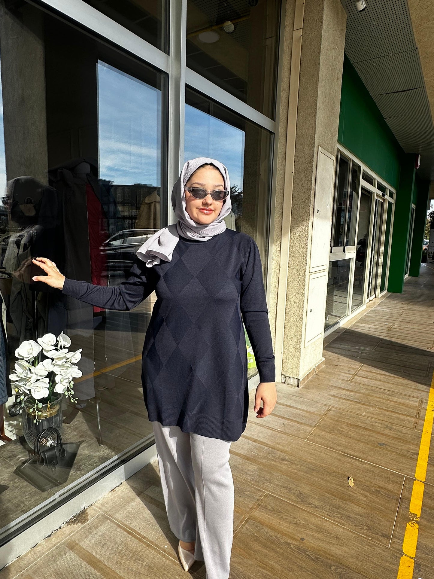 Baklava Desen Merserize Bluz