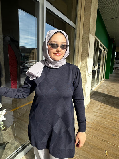 Baklava Desen Merserize Bluz