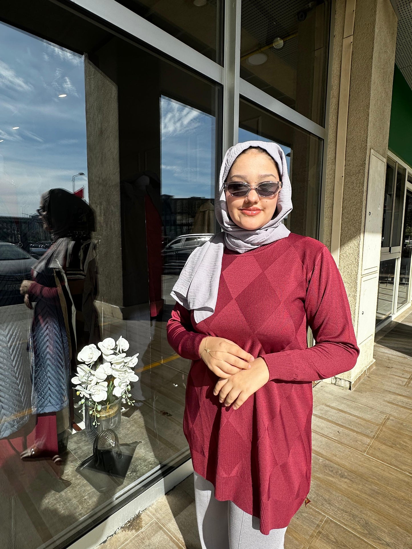 Baklava Desen Merserize Bluz