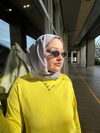 Yaka Taş İşleme Soğuk İplik Merserize Bluz