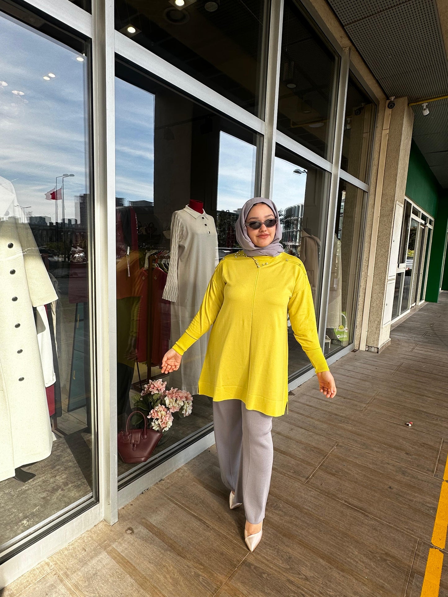 Yaka Taş İşleme Soğuk İplik Merserize Bluz