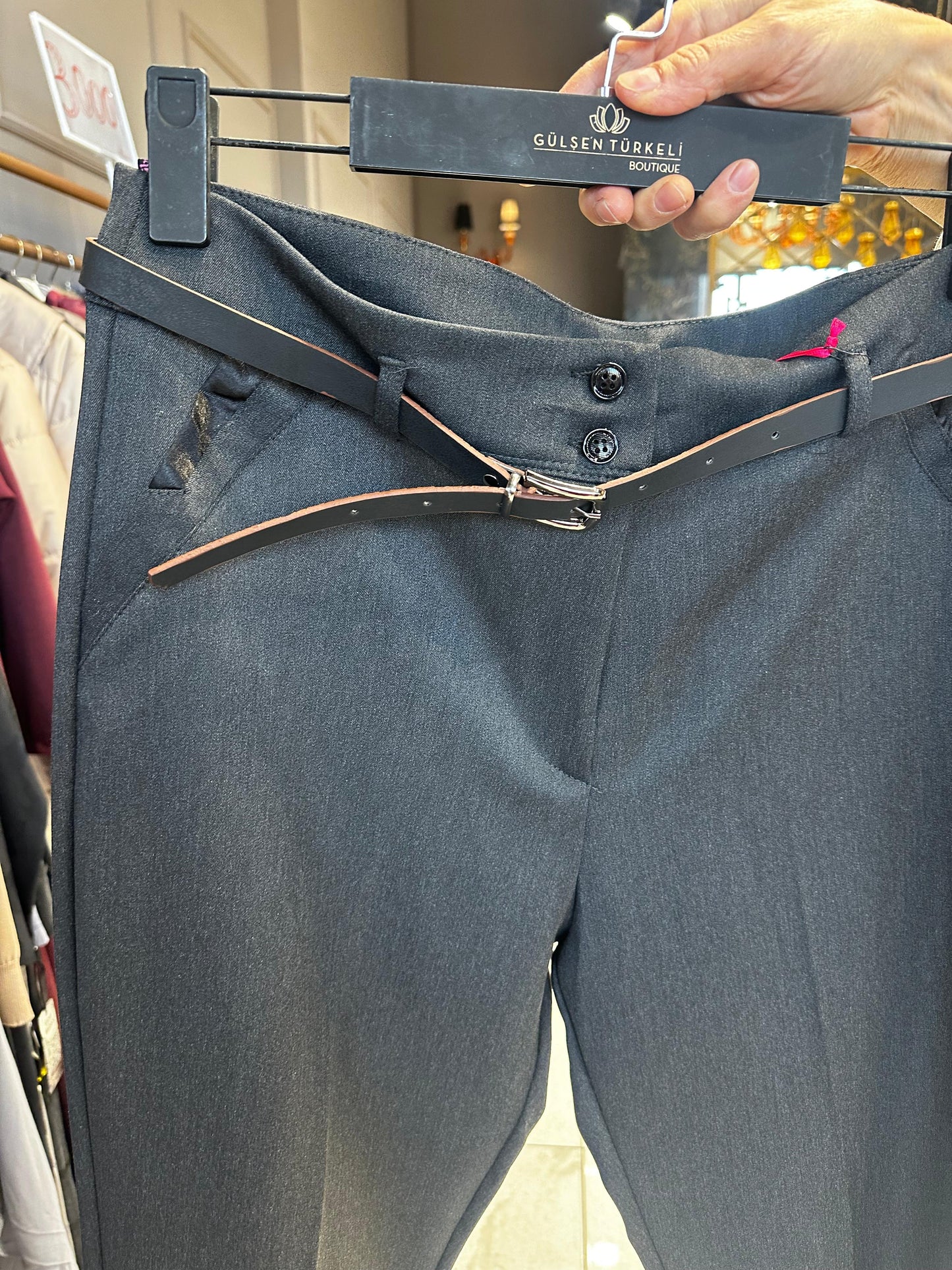 Likralı Havuç Kesim Pantolon