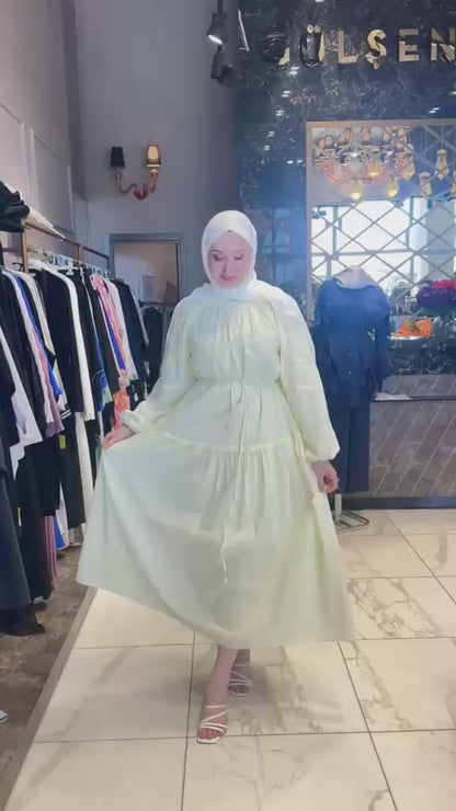 Fisto Detaylı Pamuklu Elbise