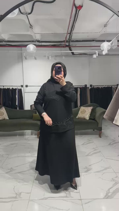 Boncuk İşlemeli Oysho Kumaş  Etekli Takım