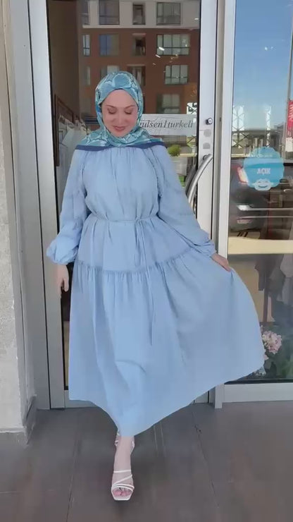 Fisto Detaylı Pamuklu Elbise