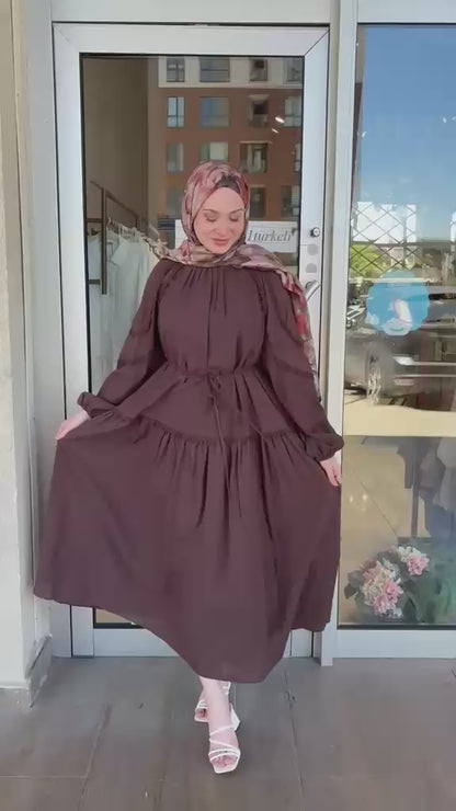 Fisto Detaylı Pamuklu Elbise